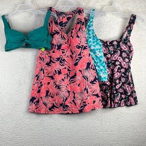 NWT Lands End Womens Sample Swimsuit Bundle 1 Full 3 Swim Tops Size XSmall